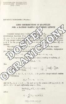 Limit distributions of quantiles for a random sample of random lenght
