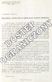 Sequential estimation in finite-state Markov processes