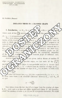 Isolated trees in a random graph