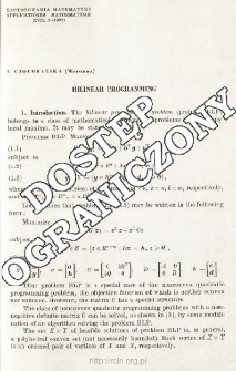 Bilinear programming