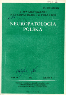 Neuropatologia Polska T.20 z.3-4 (1982)