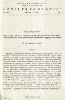 Cechy autapomorficzne w budowie skrzydeł Sternorrhyncha (Hemiptera) i ich znaczenie dla oceny paleozoicznych przedstawicieli tej grupy pluskwiak&oacute;w
