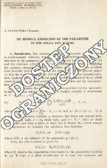 On minimax estimation of the parameter in the P&oacute;lya urn scheme