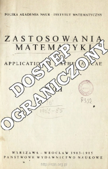 Zastosowania Matematyki = Applicationes Mathematicae, Spis treści i dodatki. T.18 (1983-1985)