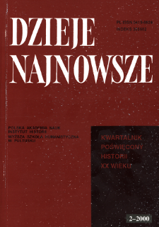 Dzieje Najnowsze : [kwartalnik poświęcony historii XX wieku] R. 32 z. 2 (2000), Recenzje