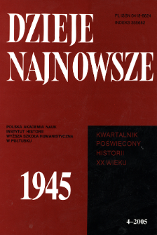 Dzieje Najnowsze : [kwartalnik poświęcony historii XX wieku] R. 37 z. 4 (2005), Życie naukowe