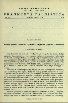Przegląd polskich gatunk&oacute;w z podrodziny Myopinae (Diptera, Conopidae)