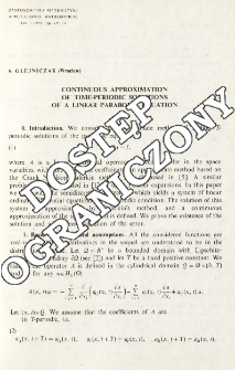 Continuous approximation of time-periodic solutions of a linear parabolic equation