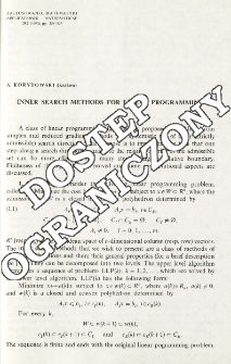 Inner search methods for linear programming