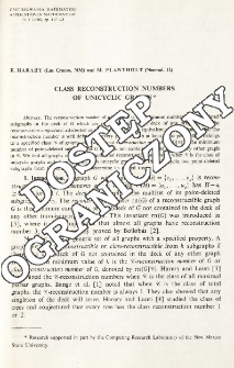 Class reconstruction numbers of unicyclic graphs