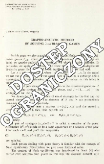 Grapho-analytic method of solving 2&times;n bi-matrix games
