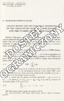 Latent roots and off-diagonal elements of the association matrix in PBIB designs and the number of associate classes