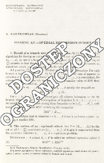 Finding an &epsilon;-optimal regression subset