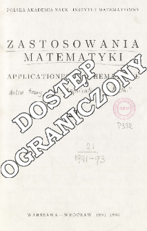 Zastosowania Matematyki = Applicationes Mathematicae, Spis treści i dodatki. T.21 (1991-1993)
