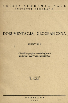 Charakterystyka morfologiczna regionu Podtatrzańskiego