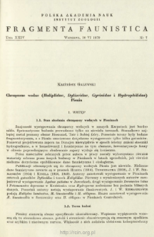 Chrząszcze wodne (Haliplidae, Dytiscidae, Gyrinidae i Hydrophilidae) Pienin
