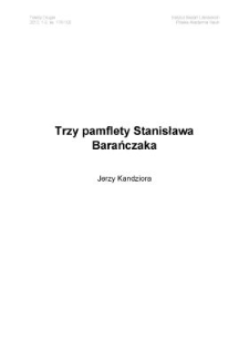 Trzy pamflety Stanisława Barańczaka