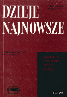 Dzieje Najnowsze : [kwartalnik poświęcony historii XX wieku] R. 27 z. 4 (1995), Życie naukowe