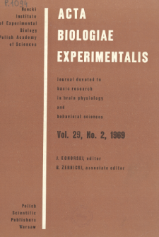 Acta Biologiae Experimentalis. Vol. 29, No 2, 1969