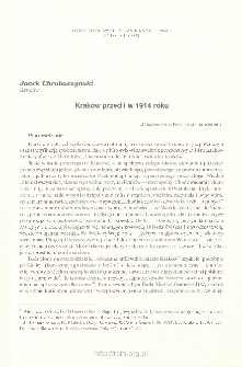 Kraków przed i w 1914 roku