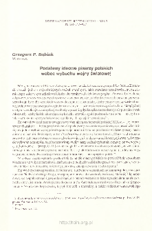 Postawy ideowe pisarzy polskich wobec wybuchu wojny światowej