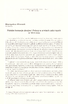 Polskie formacje zbrojne i Polacy w armiach zaborczych w 1914 roku