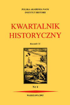 Kwartalnik Historyczny R. 110 nr 4 (2003), Komunikaty