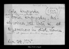 Wola Kupiska. Files of Historico-Geographical Dictionary of Masovia in the Middle Ages. Files of Lomza district in the Middle Ages