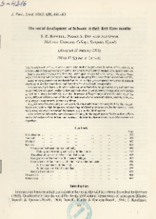 The social development of baboons in their first three months