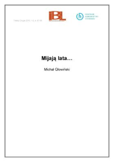 Mijają lata...