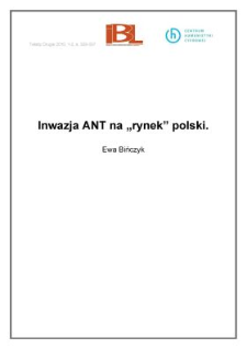 Inwazja ANT na "rynek" polski