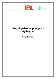 Kognitywizm w&nbsp;poetyce i&nbsp;stylistyce