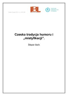 Czeska tradycja humoru i&nbsp;"mistyfikacji"