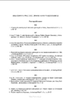 Bibliografia prac doc. dr hab. Hanny Więckowskiej