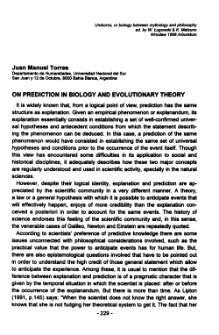 On prediction in biology and evolutionary theory