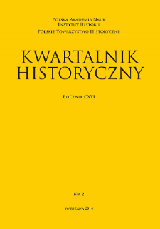Kwartalnik Historyczny R. 121 nr 2 (2014), Title pages, Contents