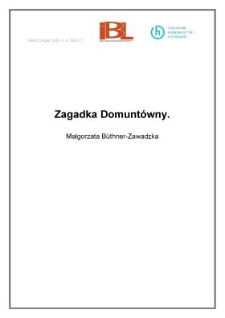 Zagadka Domunt&oacute;wny