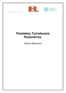 Paralaksy Tymoteusza Karpowicza