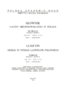 Słownik łaciny średniowiecznej w Polsce. T. 8, z.10 (72), Stoa-Sublimatio