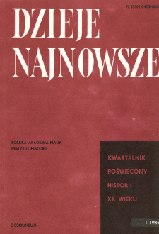 Dzieje Najnowsze : [kwartalnik poświęcony historii XX wieku] R. 18 z. 1 (1986), Listy do redakcji