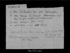 Dzbonie. Files of Ciechanow district in the Middle Ages. Files of Historico-Geographical Dictionary of Masovia in the Middle Ages