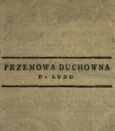 Przemowa Duchowna Do Ludu