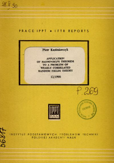 Application of Hasminskij's theorem to a problem of weakly correlated random fields theory