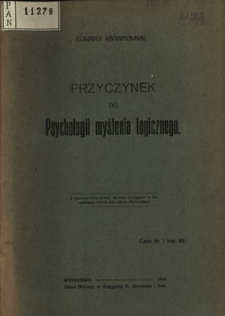 Przyczynek do psychologii myślenia logicznego