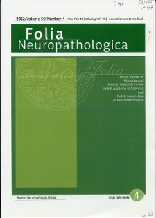 Folia Neuropathologica : former Neuropatologia Polska Vol.50 (2012) nr 4