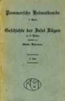 Geschichte der Insel Rügen. T. 2, Von Ende des 16. Jahrhunderts bis zur Neuzeit
