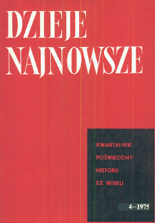 Dzieje Najnowsze : [kwartalnik poświęcony historii XX wieku] R. 7 z. 3 (1975), Artykuły recenzyjne i recenzje