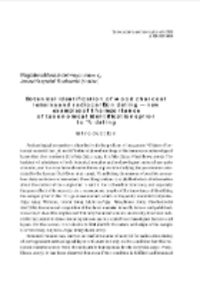 Botanical identification of wood charcoal remains and radiocarbon dating - new examples of the importanceof taxonomical identifications prior to 14C dating