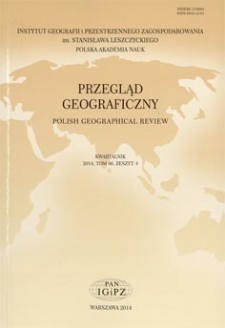 Przegląd Geograficzny T. 86 z. 4 (2014), Spis treści