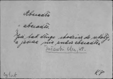 Kartoteka Słownika Gwar Ostr&oacute;dzkiego, Warmii i Mazur; Abecadło - Ale